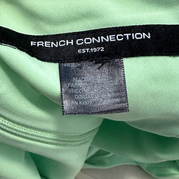 French Connection Women L Dress Mini Square Neck Adjustable Strap Lime Green - Picture 7 of 11